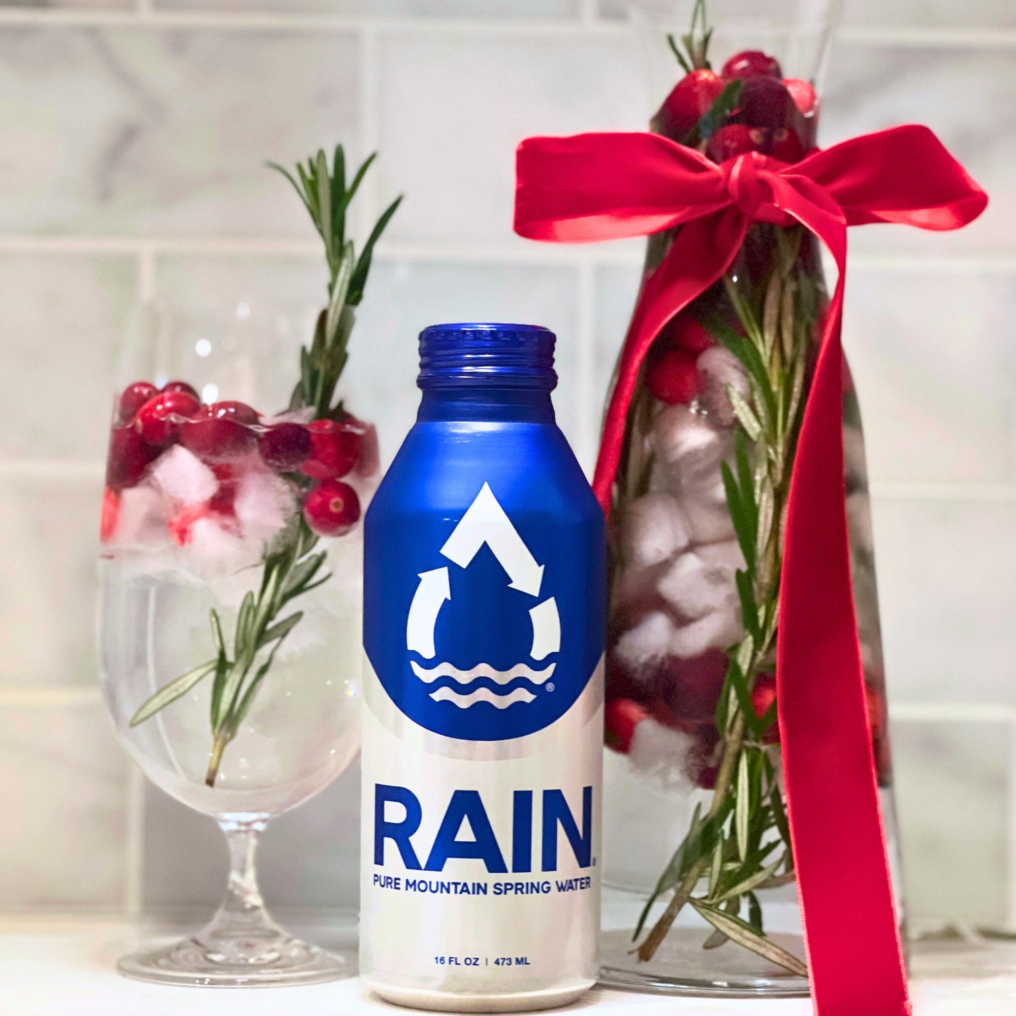 Cranberry & Rosemary Holiday Water with RAIN - RAIN