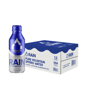 (12 Pack) RAIN Pure Mountain Spring Water - RAIN