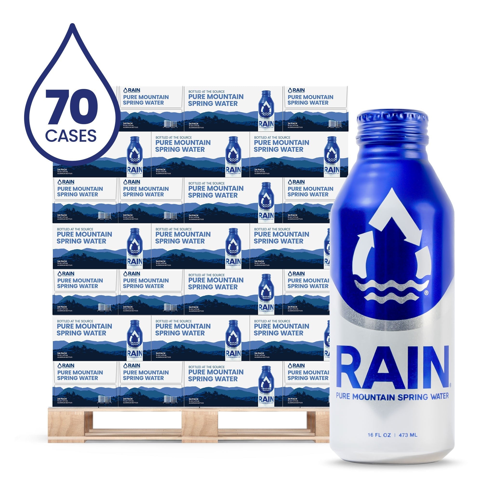 Full Pallet, 70 Cases or 1,680 Bottles - RAIN