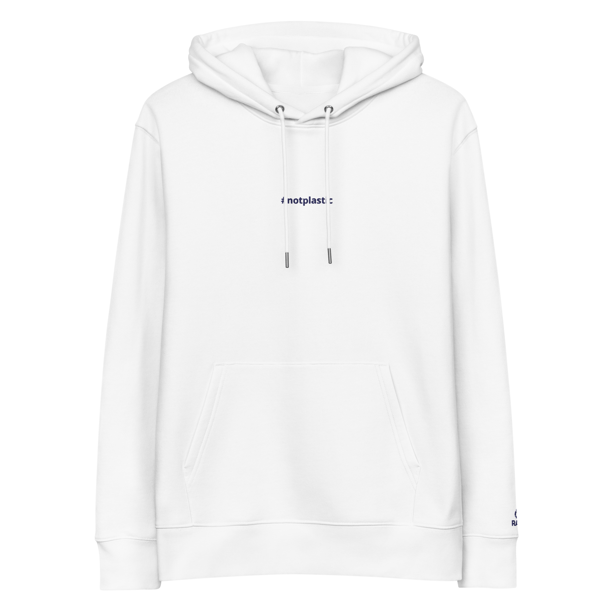#Notplastic Hoodie, 100% Organic Ring-Spun Cotton