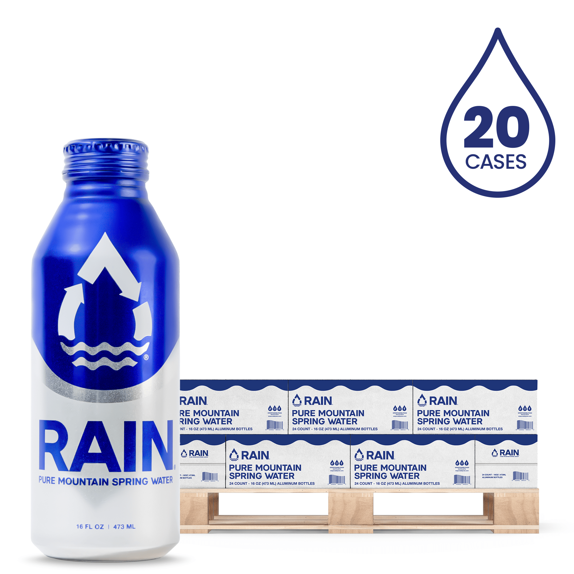 Personal Pallet, 20 Cases or 480 Bottles - RAIN