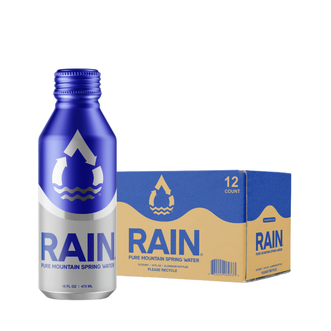 (12 Pack) RAIN Pure Mountain Spring Water - RAIN
